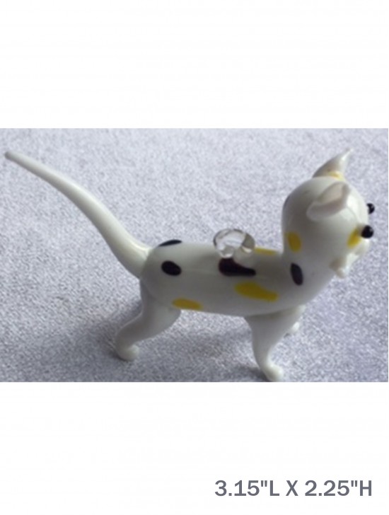 Hanging Glass Dog Ornament